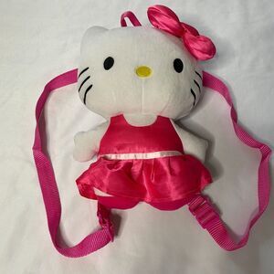 Hello Kitty Purse Plush Toy Kid's Pink Zipper Backpack